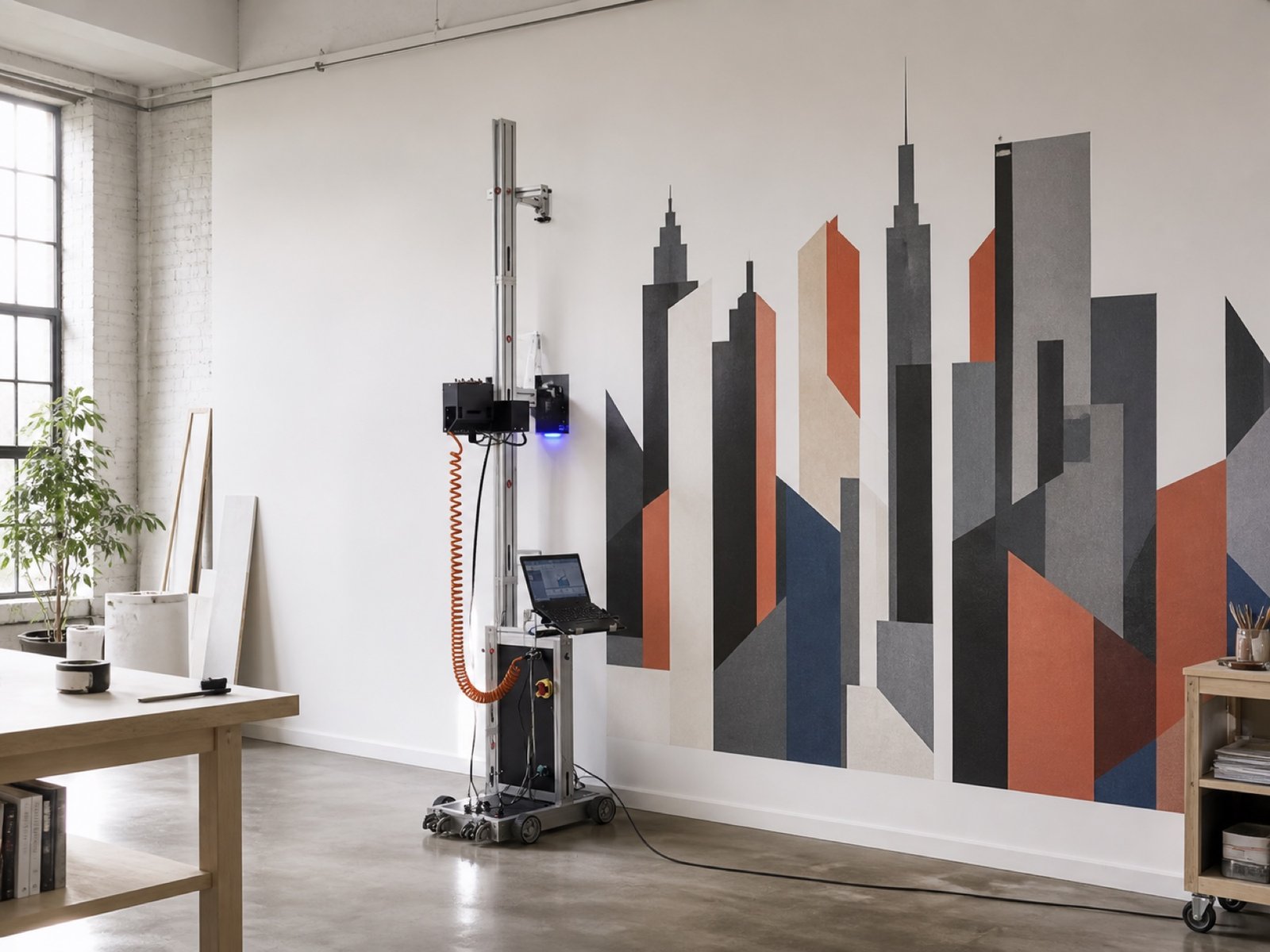 Creative studio wall mural